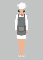 icon of a female chef in an apron and hat on a white background vector