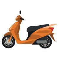 orange scooter icon on white background vector