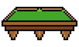 Empty pool table in pixel art style vector