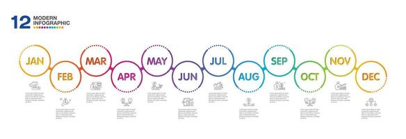 Infographic for presentation 12 months in 4 quarter can used for workflow layout, process diagram vector
