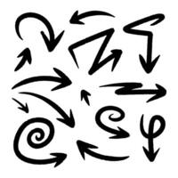 collection of arrow images with modern textured lines vector