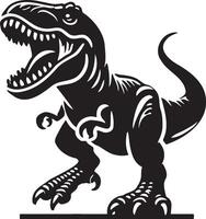 Tyrannosaurus T-Rex Dinosaur Silhouette. vector