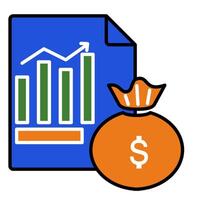 Statement Icon. Personal finance icon. Filled outline style vector