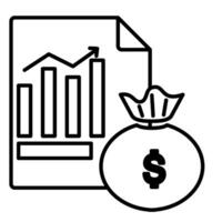Statement icon. Personal finance in outline style vector