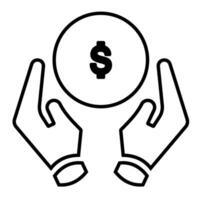 Saving Icon. Personal finance icon. Outline style vector