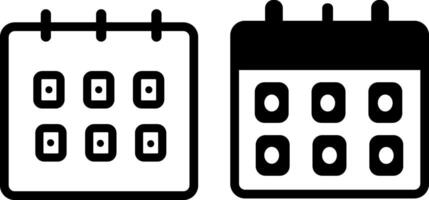 Calendar Line Icon. Editable Stroke. Pixel Perfect. vector