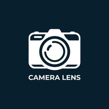 plano y sencillo cámara icono diseño vector