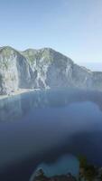 Aerial summer sky panorama view of norway mountains video
