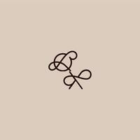 wedding typography monogram luxurious organic style and elegant concept QX dynamic line initial letter vector