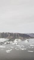 Icebergs float on glacier lagoon video
