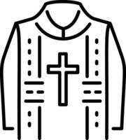 Priest clothes icon in linear style vector