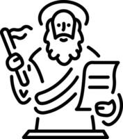 Saint paul portrait icon in line style vector