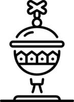 A line icon of holy ciborium vector