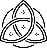 A line icon of trinity symbol vector