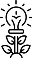 A linear icon of divine light vector
