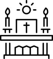 A line style icon of holy tabernacle vector