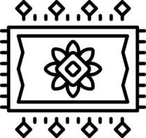 Altar cloth icon in linear style vector