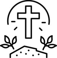 Resurrection icon in line style vector