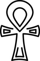 A line style icon of ankh symbol vector