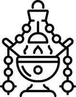 A line style icon of censer thurible vector