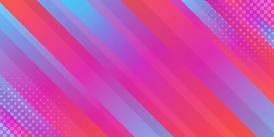 Colorful abstract dynamic background with halftones. Gradient diagonal stripes. Modern futuristic wallpapers vector