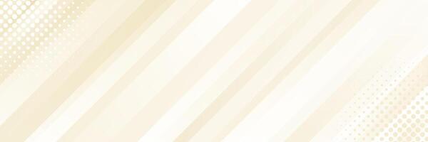 Abstract beige dynamic banner background with halftones. Gradient texture with smooth stripes, banner template vector