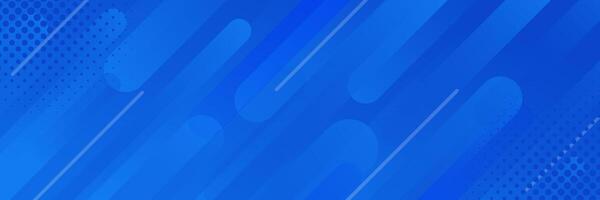 Abstract blue gradient dynamic banner background with halftones. illustration vector