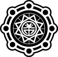 Divine reiki icon in solid style vector