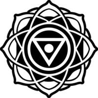 Chakra symbol icon in glyph style vector