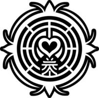 A filled style icon of compassionate healing symbol vector