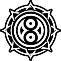 A filled style icon of inner peace symbol vector