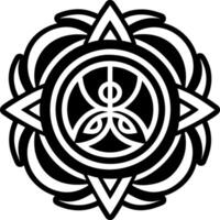 Convergence symbol icon in glyph style vector