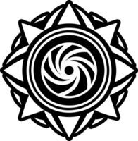 A glyph style icon of abstract energy symbol vector