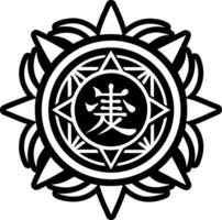 A solid style icon of cosmic element symbol vector