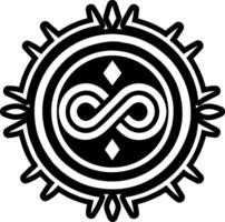 Infinity symbol icon in solid style vector