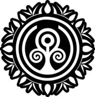 A glyph style icon of healing forest symbol vector