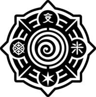 Reiki elements icon in glyph style vector