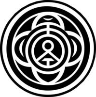 Convergence reiki icon in filled style vector