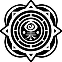 Cosmic energy icon in solid style vector