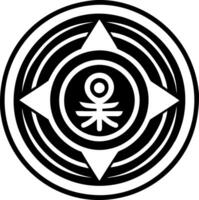 A solid style icon of healing touch symbol vector