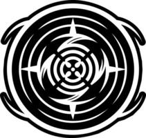 Waves reiki icon in glyph style vector