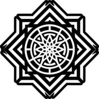 A filled style icon of reiki pattern symbol vector