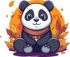 The Panda's Happy Day vector