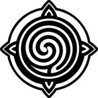 A glyph style icon of swirl symbol vector