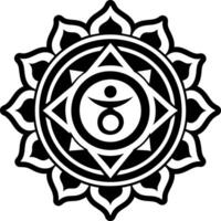 Sacred karuna icon in solid style vector