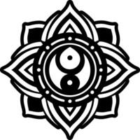 Serenity symbol icon in glyph style vector