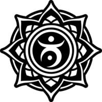 A solid style icon of serenity healing symbol vector