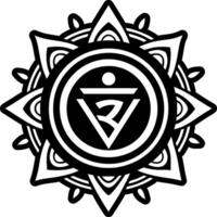A filled style icon of connection reiki symbol vector