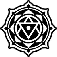 A filled style icon of chakra flow symbol vector