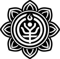 Reiki fire symbol icon in solid style vector